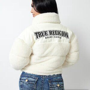True Religion Embroidered Sherpa Jacket